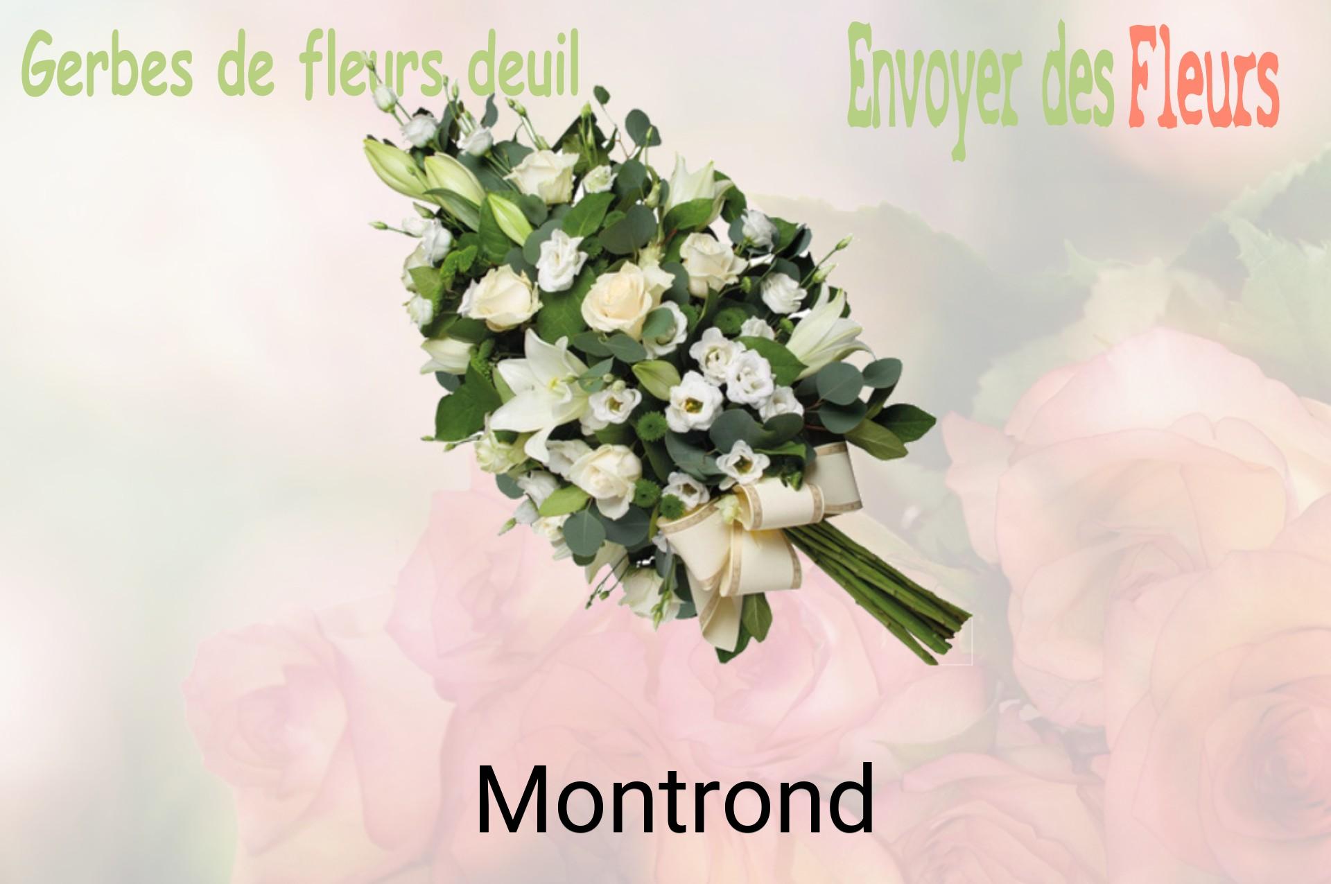 Gerbe de fleurs de deuil livrée à Montrond